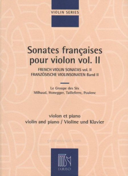 sonates francaises pour violon vol. 2 french sonatas for violin and piano volume 2